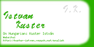 istvan kuster business card